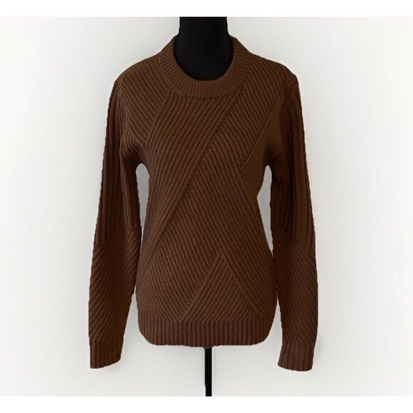 Eddie Bauer Sweaters - Eddie Bauer Women XS Brown Cable Knit Sweater Capsule Minimalist Outdoor Cottage